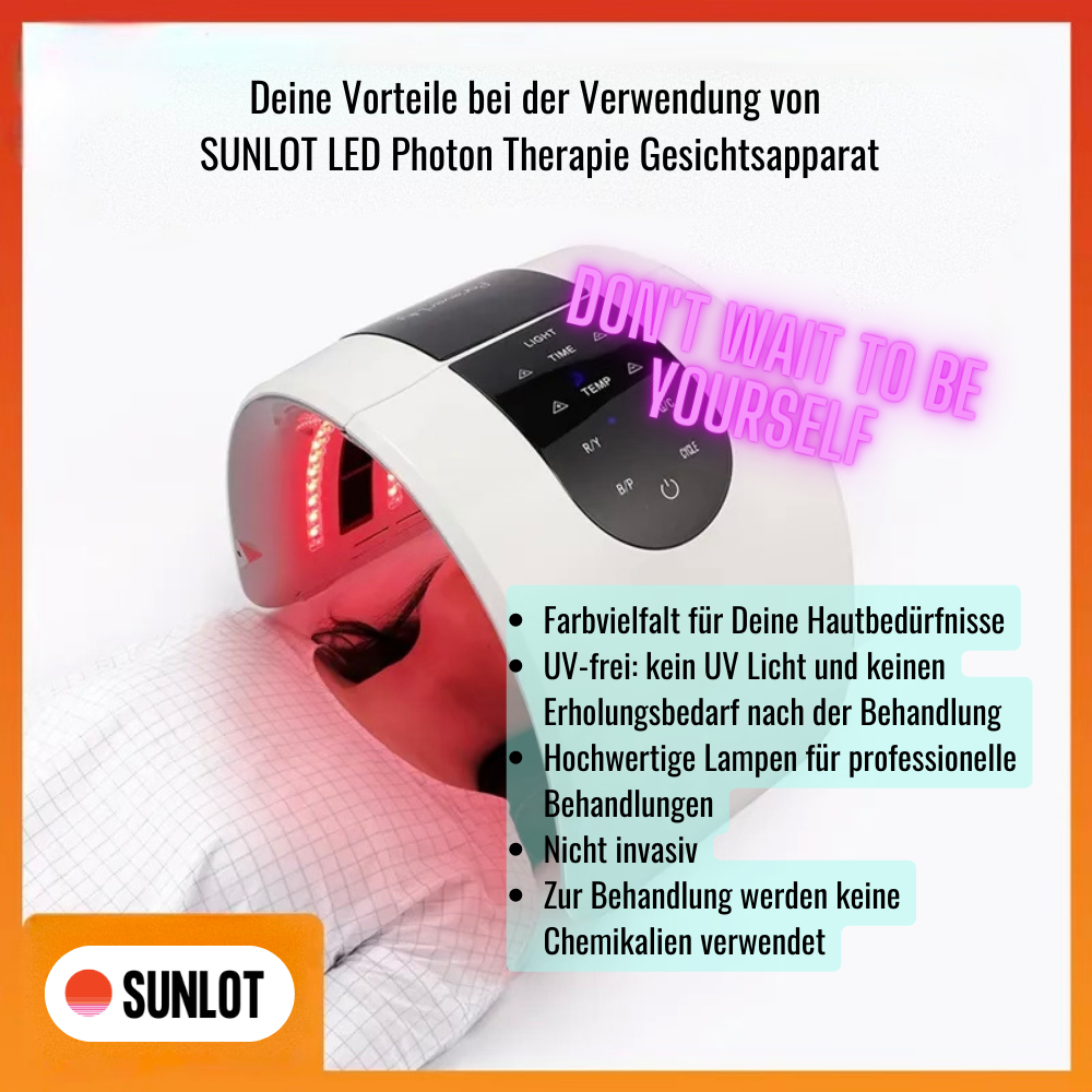 SUNLOT LED Photon Therapie Gesichtsapparat