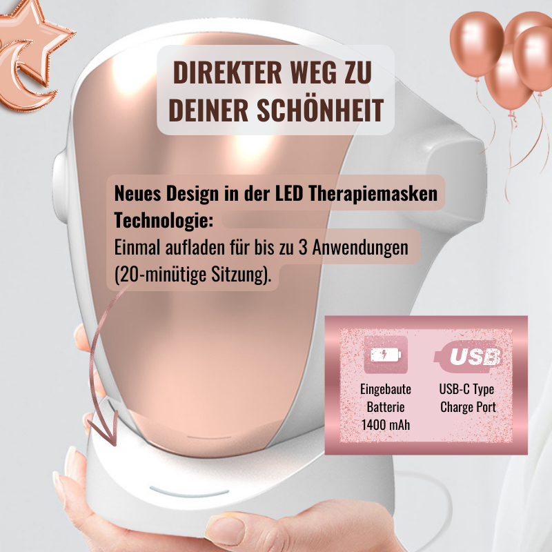 SUNLOT LED Lichttherapie Maske Beauty-Pro