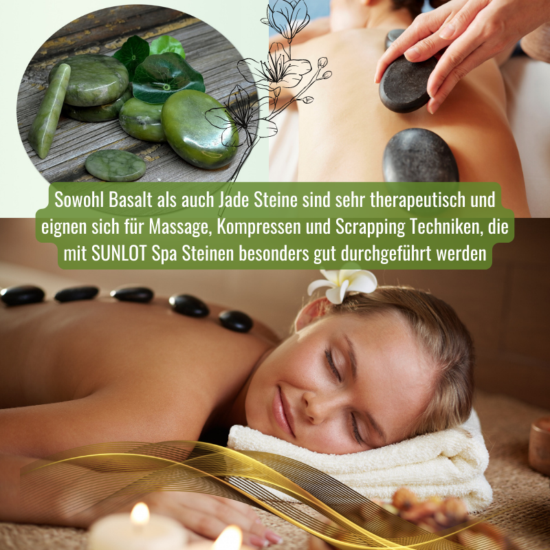 SUNLOT Spa Hot-Stones-Therapy Steine