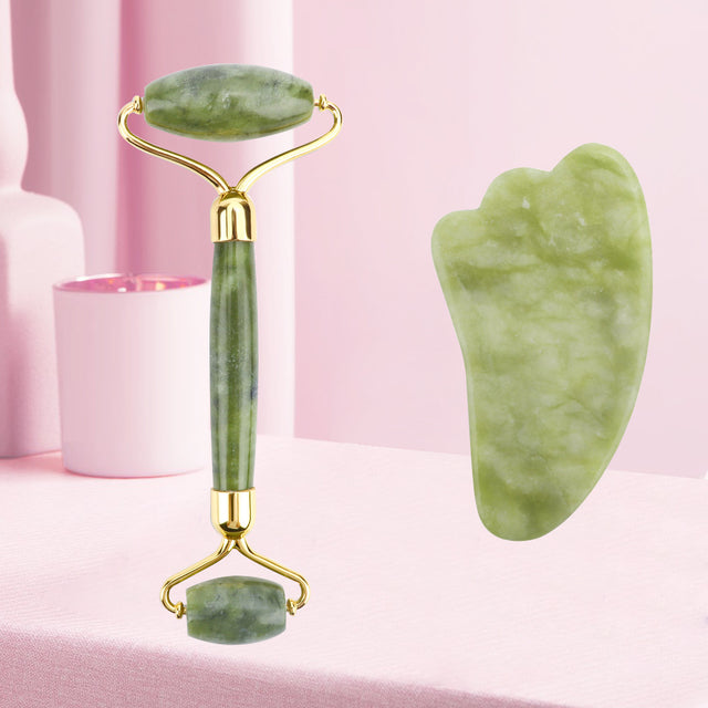 SUNLOT Jade Gesichtsroller & Gua Sha